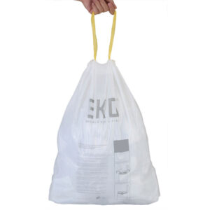 biodegradable trash drawstring bag